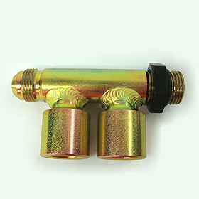 Bulkhead dual tee fitting